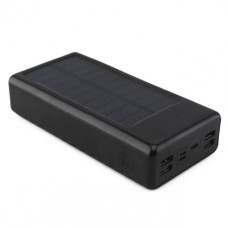 Зовнішній акумулятор із сонячною панеллю Power bank UKC 8058 20000 Mah акумулятор зарядка Чорний