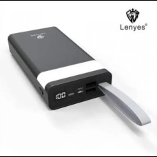 Зовнішній акумулятор Power bank Lenyes PX391 30000 Mah акумулятор заряджання з ліхтариком Чорний