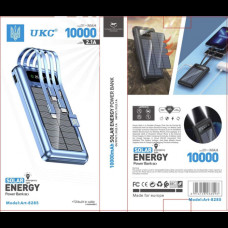 Зовнішній акумулятор із сонячною панеллю Power bank UKC 8285 10000 Mah зарядка кабель 4в1