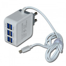 СЗУ адаптер 220V 6USB із кабелем Micro 9.1A