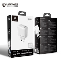 Сетевое зарядное устройство адаптер LENYES LCH96 1USB/2Type-C, 65W, поддержка быстрой зарядки PD/QC/FCP/AFC Сетевое зарядное устройство адаптер LENYES LCH96 1USB/2Type-C, 65W, поддержка быстрой зарядки PD/QC/FCP/AFC