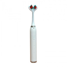 Ультразвуковая зубная щетка электрическая с двойной головкой на 3 режима Белая