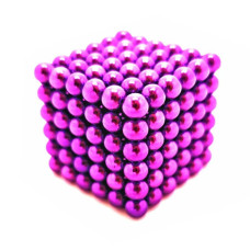 Магнитный неокуб  MAG-004 головоломка металлическая (Розовый)