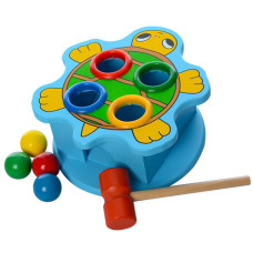 Развивающая игрушка стучалка MD 0045 деревянная ( 0045-2 (Черепашка) с молоточком) 