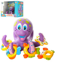 Детская игрушка для купания Осьминог AQ 0001 с кольцебросом