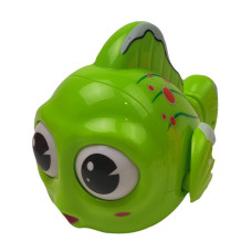 Детская игрушка для ванной Рыбка 6672-1, инерционная, 11 см (Зеленый)
