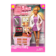 Кукла типа Барби доктор DEFA 8348 с дочкой (Фиолетовый) 