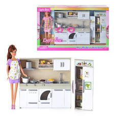 Кукла типа Барби DEFA 6085 с продуктами 