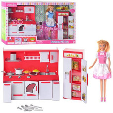 Кукла типа Барби кухня DEFA 8085 с продуктами 