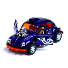 Машинка металлическая инерционная Volkswagen Beetle Custom Dragracer Kinsmart KT5405W 1:32 (Фиолетовый) 
