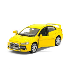 Автомодель легковая MITSUBISHI LANCER EVOLUTION X 1:36, 5'' KT5329W (Желтый)