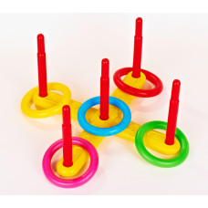 Детский игровой набор Кольцеброс 10140 с 5ю кольцами 