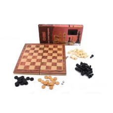 Деревянные Шахматы S3031 с шашками и нардами