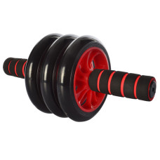 Тренажер колесо для мышц пресса MS 0873 диаметр 14 см (Красный) 