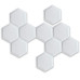 Декоративный самоклеящийся шестиугольник под кожу белый 200x230мм (1100) 