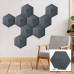 Декоративный самоклеящийся шестиугольник 3D черный 200x230мм (1106) 