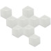 Декоративный самоклеящийся шестиугольник 3D белый 200x230мм (1104) 