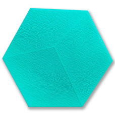 Декоративный самоклеящийся шестиугольник 3D голубой 200x230мм (1105) 