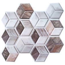 Декоративная ПВХ плитка на самоклейке 3D кубы 300х300х5мм, цена за 1 шт. (СПП-506)