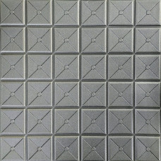 Самоклеящаяся декоративная 3D панель квадрат серебро 700x700x8мм (177) 