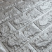 Декоративная 3D панель самоклейка под кирпич Серебро 700х770х5мм (017-5) 