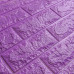 Декоративная 3D панель самоклейка под кирпич Фиолетовый 700x770x7мм (016-7) 