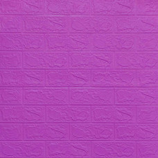 Декоративная 3D панель самоклейка под кирпич Пурпурный 700x770x3мм (014-3) 