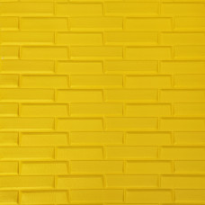 Самоклеящаяся декоративная 3D панель желтая кладка 700х770х7мм (037) 