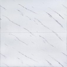 Самоклеющаяся 3D панель белая мраморная плитка 700х700х4мм (364) 