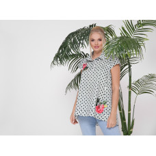 Сорочка Розмарі біло-зелена Сорочка Розмарі біло-зелена