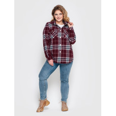 Сорочка тепла в клітку Слава бордова Сорочка тепла в клітку Слава бордова