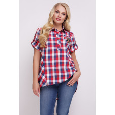 Сорочка Ангеліна Червона Клітка Сорочка Ангеліна Червона Клітка