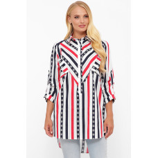 Сорочка Стиль смуга різнокольорові Сорочка Стиль смуга різнокольорові