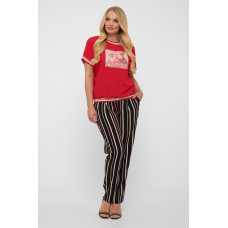 Костюм брючний Штеффі червоний (льон) Костюм брючний Штеффі червоний (льон)