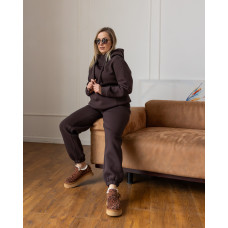 Костюм спортивный на флисе Муза шоколад