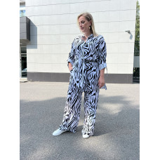 Костюм брючный Фиби зебра
