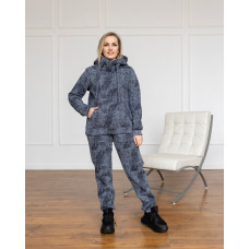 Костюм спортивный на флисе Аврора графит тай дай