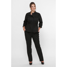 Костюм вовняний брючний Ідеал чорний смужка Костюм вовняний брючний Ідеал чорний смужка