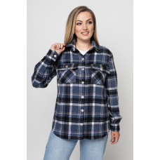 Сорочка тепла у клітку Слава денім