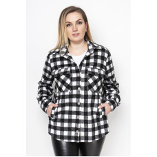 Сорочка тепла у клітку Слава чорно-біла
