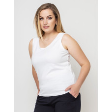 Майка жіноча трикотажна біла