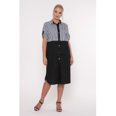 Платье-рубашка Лана черное
