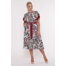 Сукня Ірина бордо Прінт Сукня Ірина бордо Прінт