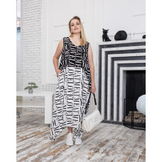 Платье женское Роксана газета черная Платье женское Роксана газета черная