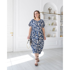 Платье лняное Роберта синий