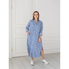 Платье-рубашка Джил голубая