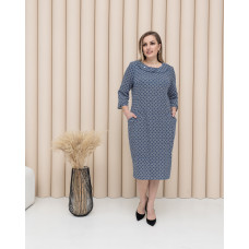 Платье Мэри серый ромбы