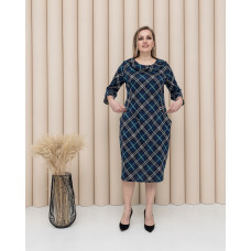Платье Мэри синее клетка