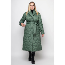 Плащ стьобаний Селена зелений