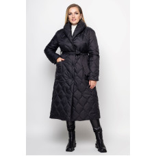 Плащ стьобаний Селена чорний